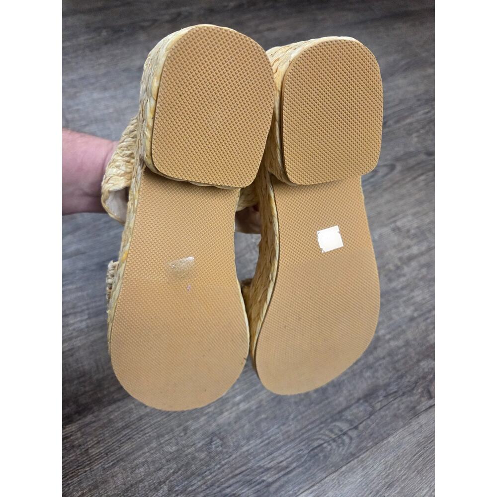 BEACH by Matisse Ocean Ave Platform Block Heels Espadrille Shoes Brown Casual 7M - Picture 6 of 8